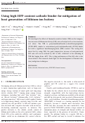 Cover page: Using high‐HFP‐content cathode binder for mitigation of heat generation of lithium‐ion battery