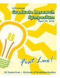Cover page: Twelfth Annual Graduate Research Symposium, Program, April 29, 2016