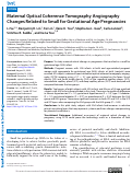 Cover page: Maternal Optical Coherence Tomography Angiography Changes Related to Small for Gestational Age Pregnancies