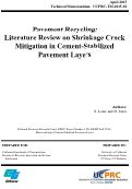 Cover page: Pavement Recycling: Literature Review on Shrinkage Crack Mitigation in Cement-Stabilized Pavement Layers