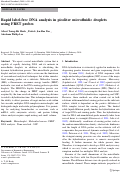 Cover page: Rapid label-free DNA analysis in picoliter microfluidic droplets using FRET probes