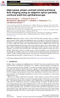 Cover page: High-speed, phase contrast retinal and blood flow imaging using an adaptive optics partially confocal multi-line ophthalmoscope.