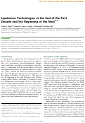 Cover page: Lipidomics Technologies at the End of the First Decade and the Beginning of the Next