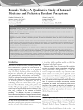 Cover page: Rounds Today: A Qualitative Study of Internal Medicine and Pediatrics Resident Perceptions