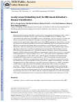 Cover page: Locally linear embedding (LLE) for MRI based Alzheimer's disease classification