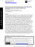 Cover page: Greening and opening the public space of the Nile banks. A demonstration case study in Maadi, Cairo