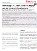 Cover page: Characteristics of a cohort of high-risk men who have sex with men on pre-exposure prophylaxis reporting transgender sexual partners