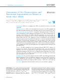 Cover page: Association of Job Characteristics and Functional Impairments on Return to Work After ARDS.