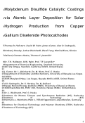 Cover page: Molybdenum Disulfide Catalytic Coatings via Atomic Layer Deposition for Solar Hydrogen Production from Copper Gallium Diselenide Photocathodes