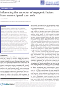 Cover page: Influencing the secretion of myogenic factors from mesenchymal stem cells