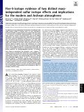 Cover page: Five-S-isotope evidence of two distinct mass-independent sulfur isotope effects and implications for the modern and Archean atmospheres