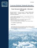 Cover page: Value Streams in Microgrids: A literature Review: