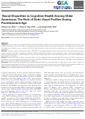 Cover page: Racial Disparities in Cognitive Health Among Older Americans: The Role of Debt–Asset Profiles During Preretirement Age