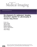 Cover page: Development of a pulmonary imaging biomarker pipeline for phenotyping of chronic lung disease