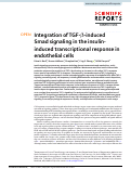 Cover page: Integration of TGF-β-induced Smad signaling in the insulin-induced transcriptional response in endothelial cells