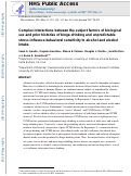 Cover page: Complex interactions between the subject factors of biological sex and prior histories of binge-drinking and unpredictable stress influence behavioral sensitivity to alcohol and alcohol intake