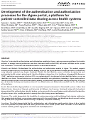 Cover page of Development of the authentication and authorization processes for the iAgree portal, a platform for patient-controlled data sharing across health systems.