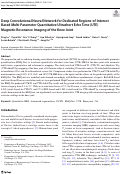 Cover page: Deep Convolutional Neural Network for Dedicated Regions-of-Interest Based Multi-Parameter Quantitative Ultrashort Echo Time (UTE) Magnetic Resonance Imaging of the Knee Joint