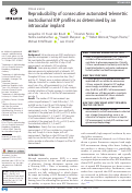 Cover page: Reproducibility of consecutive automated telemetric noctodiurnal IOP profiles as determined by an intraocular implant.