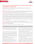 Cover page: Unsupervised Exercise and Mobility Loss in Peripheral Artery Disease: A Randomized Controlled Trial