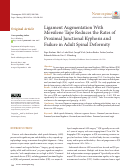 Cover page: Ligament Augmentation With Mersilene Tape Reduces the Rates of Proximal Junctional Kyphosis and Failure in Adult Spinal Deformity.