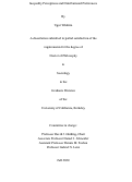 Cover page: Inequality Perceptions and Distributional Preferences