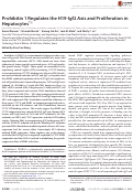 Cover page: Prohibitin 1 Regulates the H19-Igf2 Axis and Proliferation in Hepatocytes*