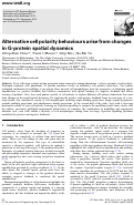 Cover page: Alternative cell polarity behaviours arise from changes in G‐protein spatial dynamics