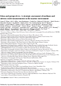 Cover page: Ideas and perspectives: A strategic assessment of methane and nitrous oxide measurements in the marine environment