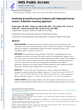 Cover page: Predicting Overall Survival in Patients with Metastatic Rectal Cancer: a Machine Learning Approach.