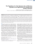 Cover page: The Projection of a Test Genome onto a Reference Population and Applications to Humans and Archaic Hominins