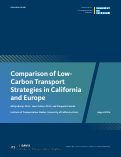Cover page of Comparison of Low-Carbon Transport Strategies in California and Europe