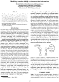 Cover page: Modeling transfer of high-order uncertain information