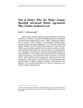 Cover page: Out at Home: Why the Major League Baseball Advanced Media Agreement May Violate Antitrust Law