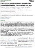 Cover page: Clathrin light chains negatively regulate plant immunity by hijacking the autophagy pathway.