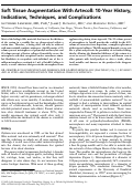 Cover page: Soft Tissue Augmentation With Artecoll: 10-Year History,Indications, Techniques, and Complications