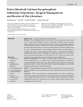 Cover page: Retro-Odontoid Calcium Pyrophosphate Dehydrate Deposition: Surgical Management and Review of the Literature