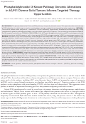 Cover page: Phosphatidylinositol 3‐kinase pathway genomic alterations in 60,991 diverse solid tumors informs targeted therapy opportunities