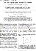 Cover page: Beat note stabilization of mode-locked lasers for quantum information processing.