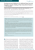 Cover page: Development and Validation of a Multitask Deep Learning Model for Severity Grading of Hip Osteoarthritis Features on Radiographs