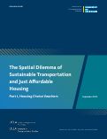 Cover page: The Spatial Dilemma of Sustainable Transportation and Just Affordable Housing: Part I, Housing Choice Vouchers