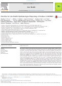 Cover page: Checklist for One Health Epidemiological Reporting of Evidence (COHERE)