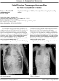 Cover page: Fatal Tension Pneumoperitoneum Due to Non-Accidental Trauma