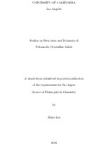 Cover page: Studies on Structures and Dynamics of Polarizable Crystalline Solids