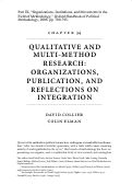 Cover page: Qualitative and Multimethid Research: Organizations, Publication, and Reflections on Integration