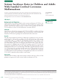 Cover page: Seizure Incidence Rates in Children and Adults With Familial Cerebral Cavernous Malformations