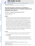 Cover page: Along the energy justice continuum: An examination of energy disposal through the lens of feminist community based participatory action research