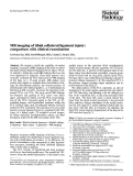 Cover page: MR imaging of tibial collateral ligament injury: comparison with clinical examination