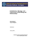 Cover page: Cohabitation, Marriage, and Trajectories in Well-Being and Relationships
