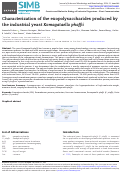 Cover page: Characterization of the exopolysaccharides produced by the industrial yeast Komagataella phaffii.